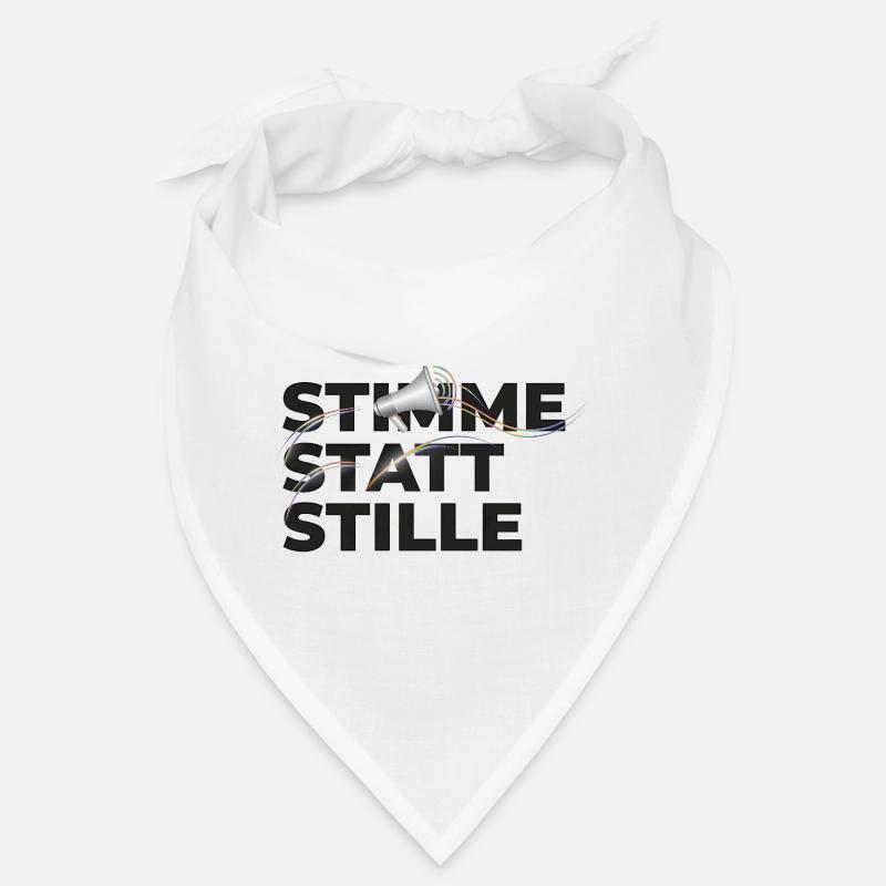 Voix au lieu du silence disant activisme Mégaphone Bandana