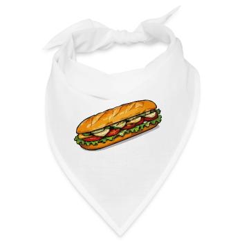 Frischer Sandwich Blickfang - Bandana - Weiß - Vorne