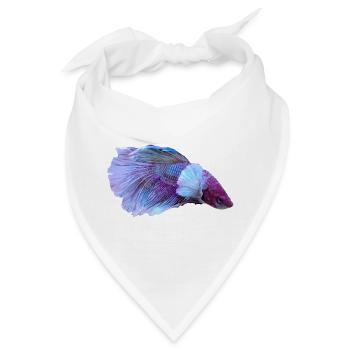 Violetter Blau-Betta Farbwirbel - Bandana - Weiß - Vorne