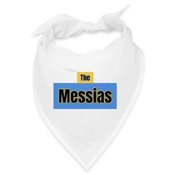 Der Messias-Typografie-Blau - Bandana - Weiß - Vorne