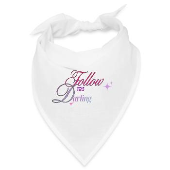 Follow Me Darling Schriftzug - Bandana - Weiß - Vorne