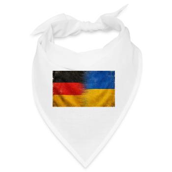 Nationalstolz Deutschland Ukraine Herkunft - Bandana - Weiß - Vorne