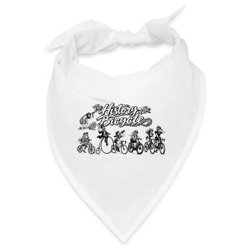 Historie des Fahrrads – Vintage Radreise - Bandana - Weiß - Vorne