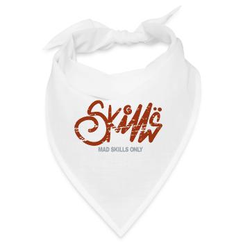 Mad Skills Only Retro Streetwear Graffiti - Bandana - Weiß - Vorne