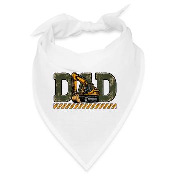 Bagger-Dad-Shirt, Bau-Dad-T-Shirt - Bandana - Weiß - Vorne