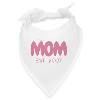Mom EST. 2027  - Bandana - Weiß - Vorne