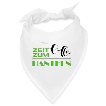 Zeit zum Hanteln Bodybuilder Bodybuilding Sport - Bandana - Weiß - Vorne