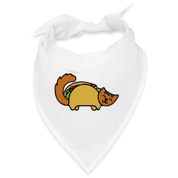 Taco-Katzenparade - Bandana - Weiß - Vorne
