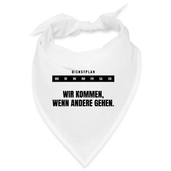 Wir kommen, wenn andere gehen. — Rettungsdienst - Bandana - Weiß - Vorne