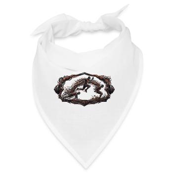 Broad Jump – Katzen Fitness Action - Bandana - Weiß - Vorne