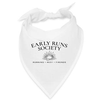 Early Runs Gesellschaft – Morgenlaufclub - Bandana - Weiß - Vorne