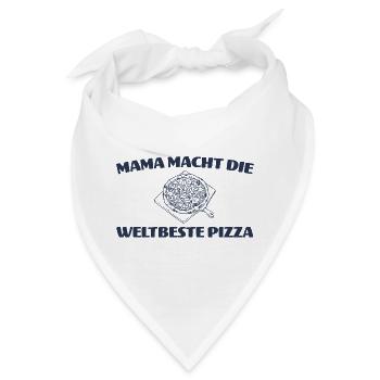 Mama macht die weltbeste Pizza - Pizzabäckerin - Bandana - Weiß - Vorne