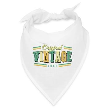 45. Geburtstag Original Vintage 1981 Retro - Bandana - Weiß - Vorne