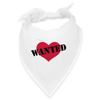 WANTED Love Heart - Bandana - Weiß - Vorne