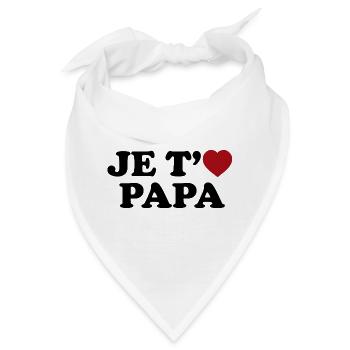 i love you dad - Bandana - Weiß - Vorne