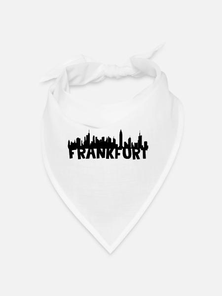 Frankfurt Skyline - Bandana - Weiß