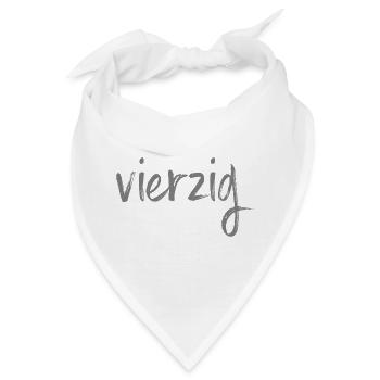 40 vierzig 40. Geburtstag Geschenk - Bandana - Weiß - Vorne