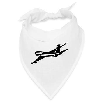 Passagierflugzeug - Bandana - Weiß - Vorne