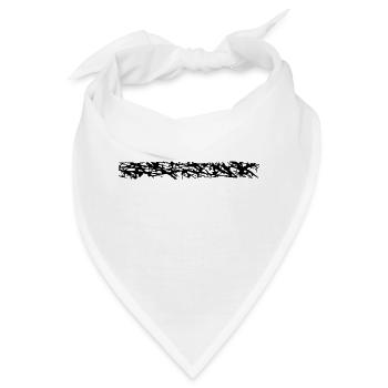 streifen linie balken unterstrich rahmen umrandung - Bandana - Weiß - Vorne