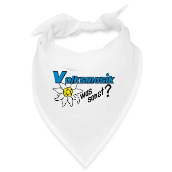 Volksmusik Edelweiß Emblem - Bandana - Weiß - Vorne