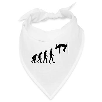 Hochsprung Hochspringer Sport Sportler Spieler - Bandana - Weiß - Vorne