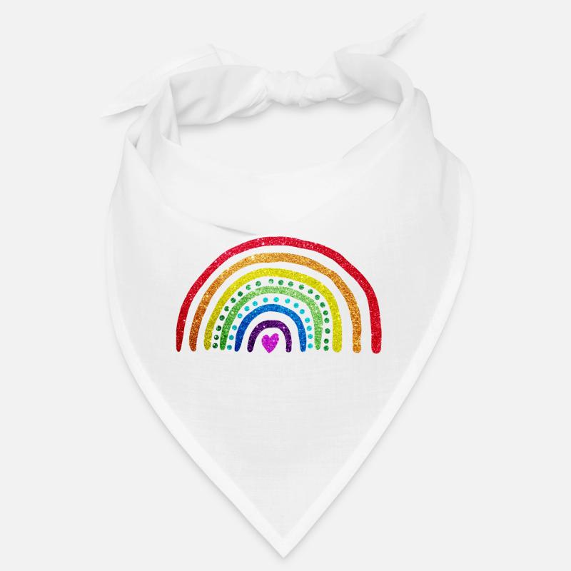Rainbow Glitter Bandana