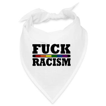 Fuck Racism - Bandana - Weiß - Vorne