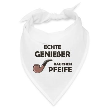 Pfeife Spruch - Bandana - Weiß - Vorne