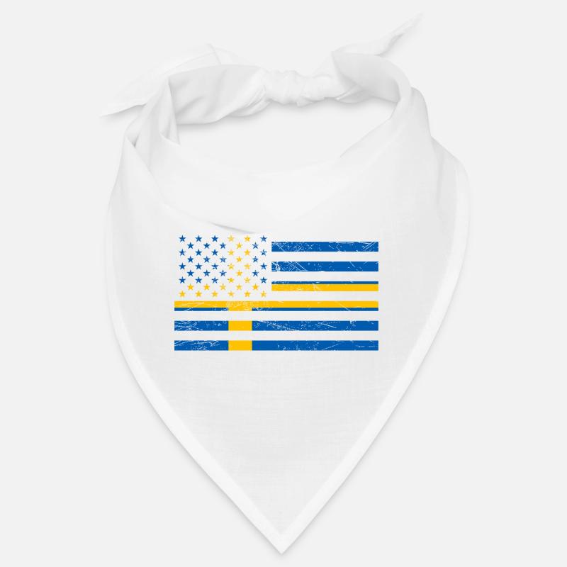 États-Unis Suède Drapeau Bandana