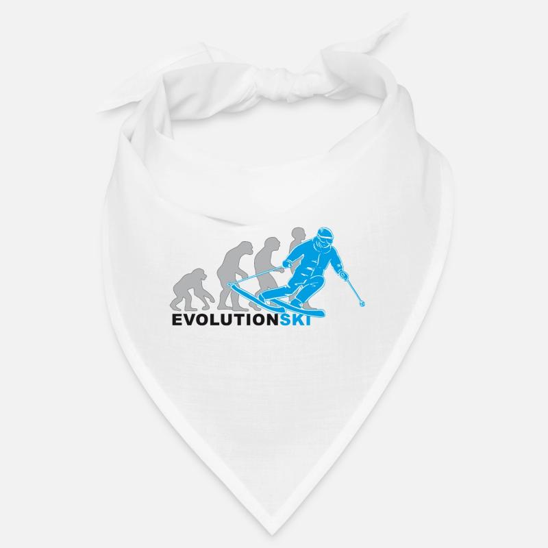 evolution ski, skiing, skiing, ski slope - Bandana - white