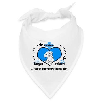 Tierschutz-Spendenaktion - Bandana - Weiß - Vorne