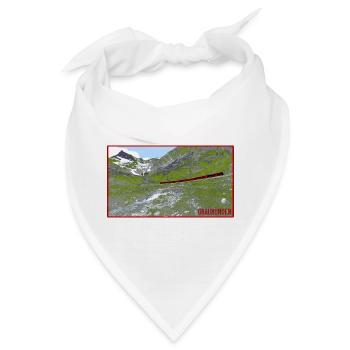Graubünden Bergzug im Grünen - Bandana - Weiß - Vorne
