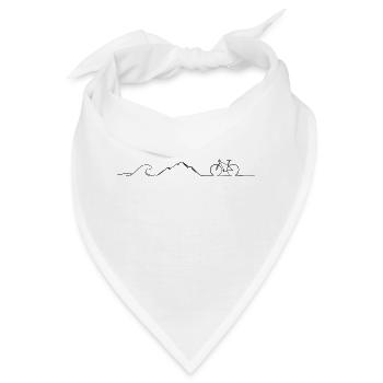 Waves Mountains and Bikes - Bandana - Weiß - Vorne