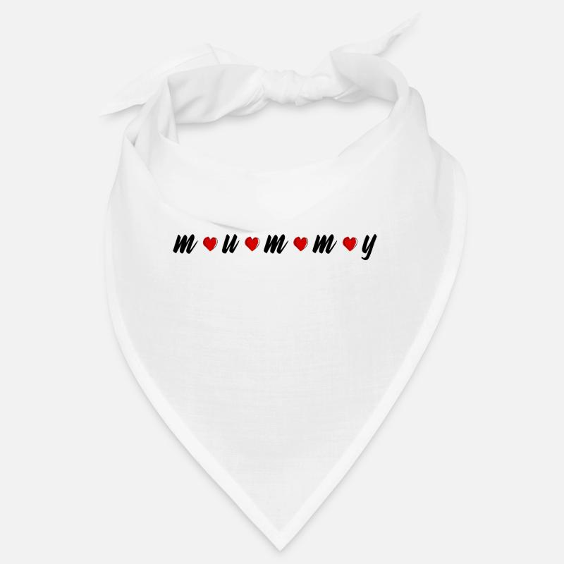 Schriftzug - schwarz - mummy mit Herzen Bandana
