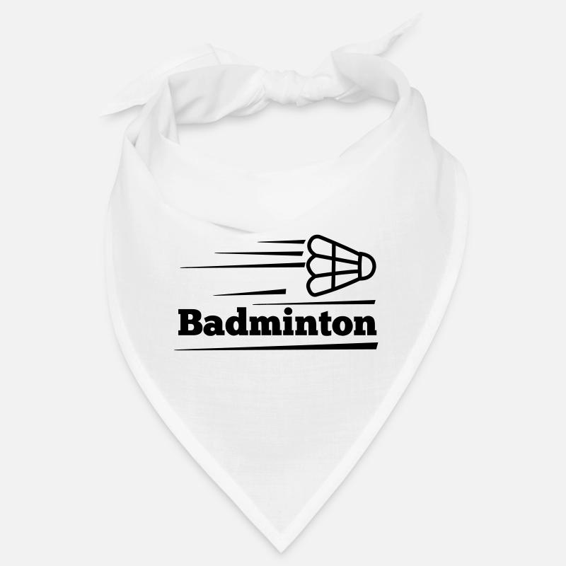 Badmintontext mit überfliegendem Shuttle Bandana