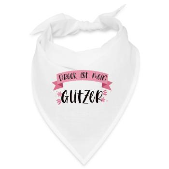 Dreck Stall Landwirtschaft Landwirtin Glitzer - Bandana - Weiß - Vorne