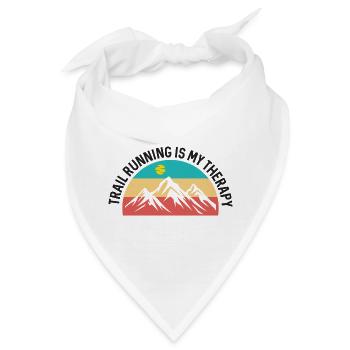 Trailrunning ist meine Therapie - Bandana - Weiß - Vorne