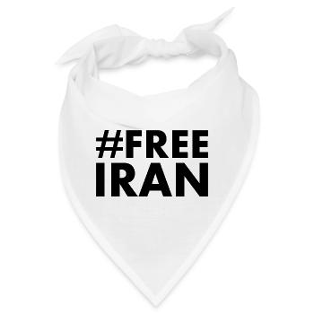 Free iran - Bandana - Weiß - Vorne