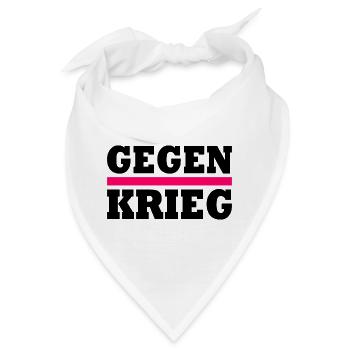 Gegen krieg - Bandana - Weiß - Vorne