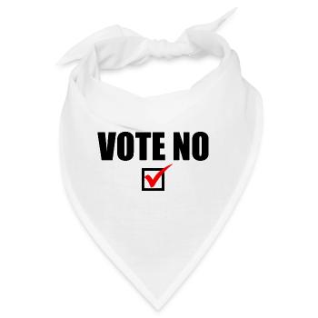 Vote no - Bandana - Weiß - Vorne