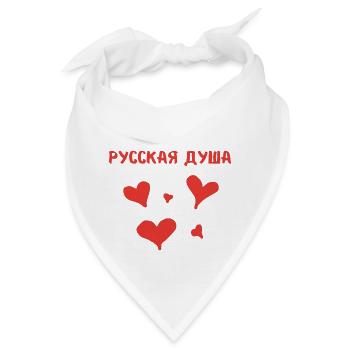 Russische Seele - Bandana - Weiß - Vorne