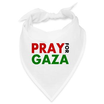 Pray for gaza - Bandana - Weiß - Vorne