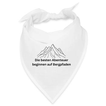 Wo Abenteuer beginnen - Bandana - Weiß - Vorne