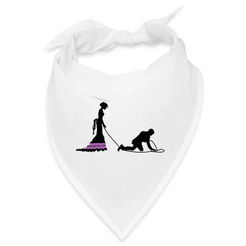 Hochzeit Brautpaar Leine - Bandana - Weiß - Vorne