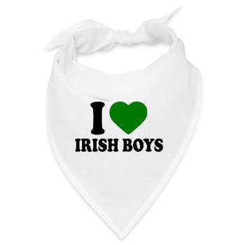 I love irish boys - Bandana - Weiß - Vorne