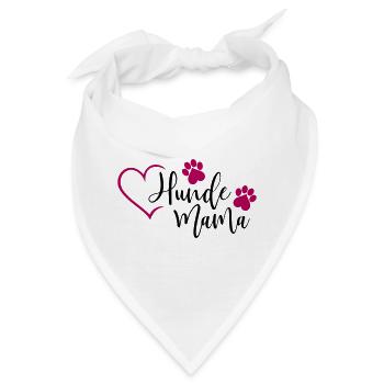 Hund Hunde Mama - Bandana - Weiß - Vorne