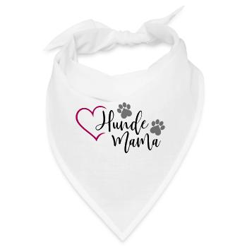 Hund Hunde Mama  - Bandana - Weiß - Vorne