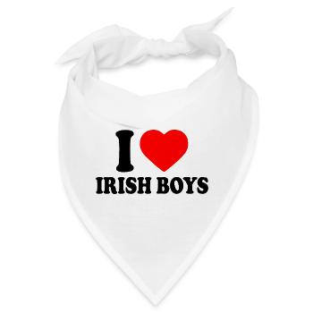 I love irish boys - Bandana - Weiß - Vorne