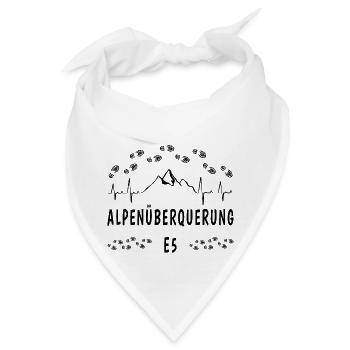 E5 Alpenüberquerung - Bandana - Weiß - Vorne