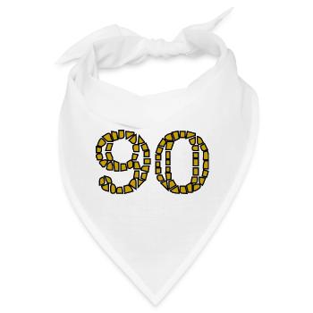 90. 90 JAHRE. 90-JÄHRIGES JUBILÄUM. 90-JÄHRIGES JUBILÄUM. - Bandana - Weiß - Vorne